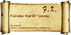 Faluba Karácsony névjegykártya